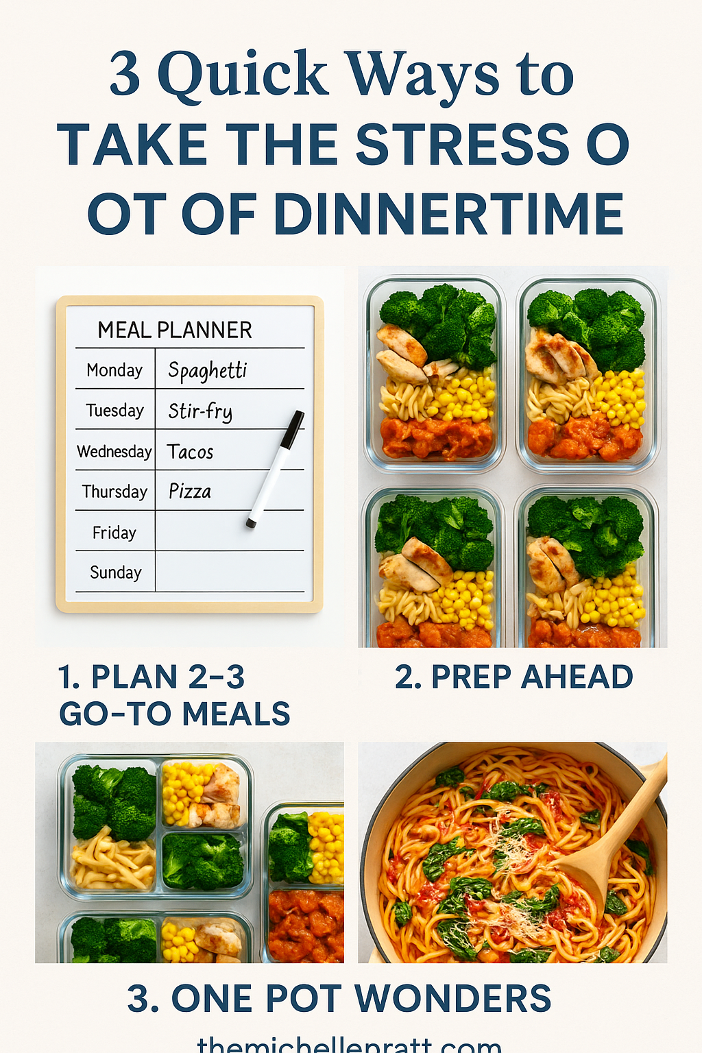 Here are 3 quick ways to take the stress out of dinnertime this week: