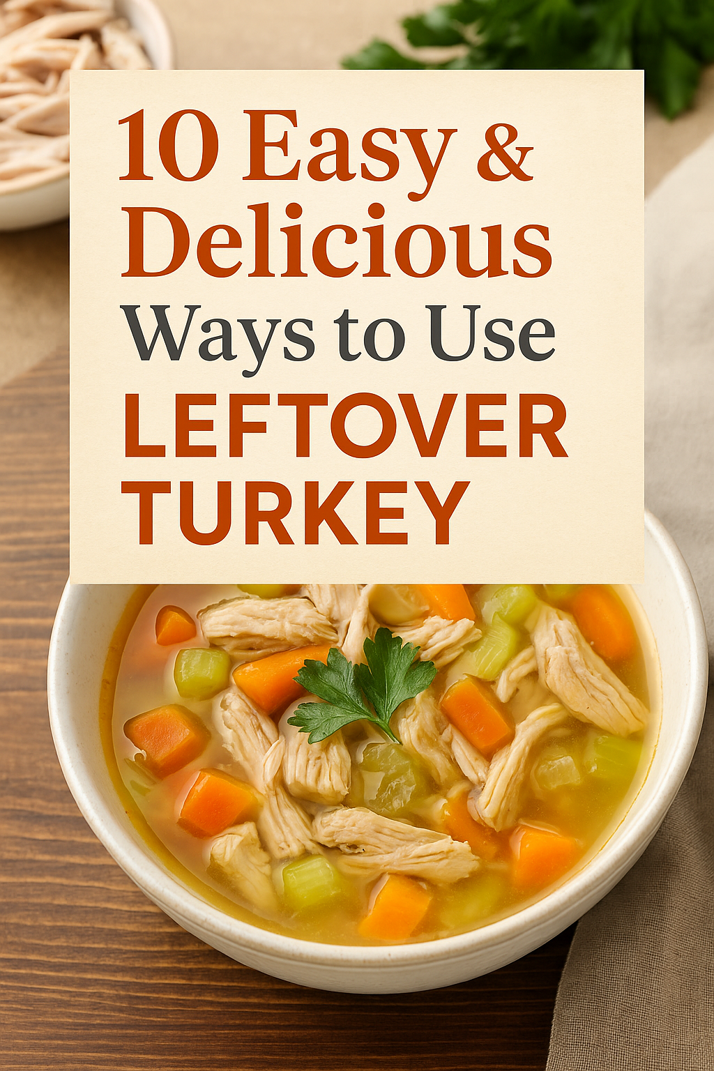 10 Easy & Delicious Ways to Use Leftover Turkey (That Your Family Will Actually Eat!)